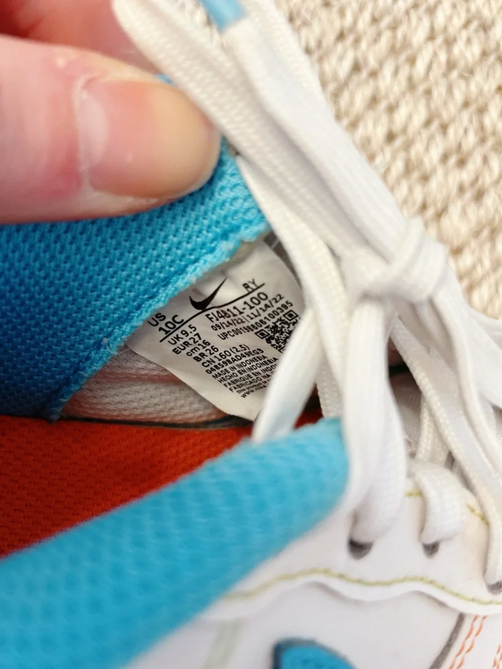 Toddler's Nike Force 1 LV8 White/Baltic Blue-Action Green (FJ4811 100) 10